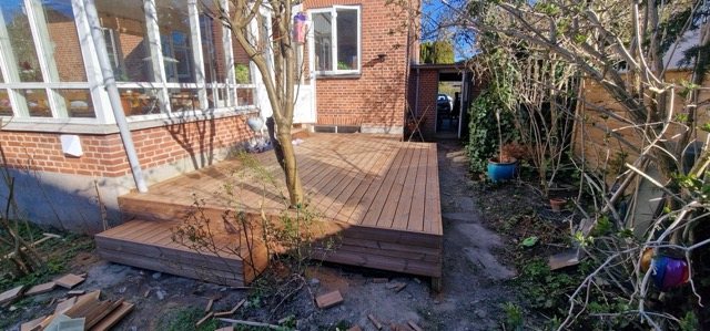 Ny terrasse bygget af DNK Construction i Nordsjælland